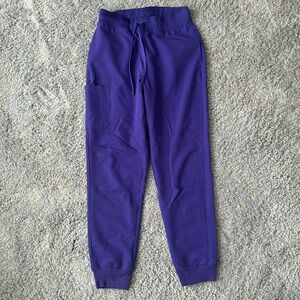 Mandala High Waisted Jogger Scrub Pants | Purple | S |